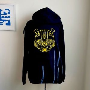 NWOT Transformer Bumble Bee The Last Knight Movie Mens Black Hoodie Sweatshirt L